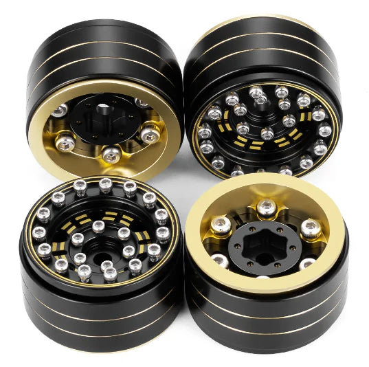 PHB6671  Aluminum 1.0" Heavy Duty Beadlock Wheel Rims (4) SCX24