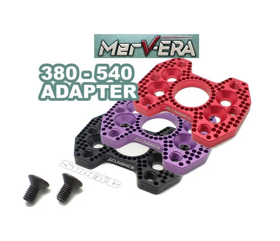 ACUVANCE MerV-ERA Multi-Angle 540-to-380 Motor Conversion Plate – Black / Red / Purple
