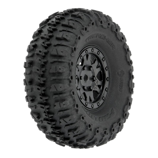 PRO1020910 1/24 Trencher F/R 1.0" Trs MTD 7mm Blk Impulse (4)