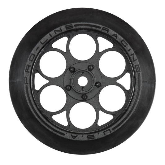 PRO280303   1/10 Showtime Front Runner Front 2.2"/2.7" 12mm Drag Wheels (2) Black