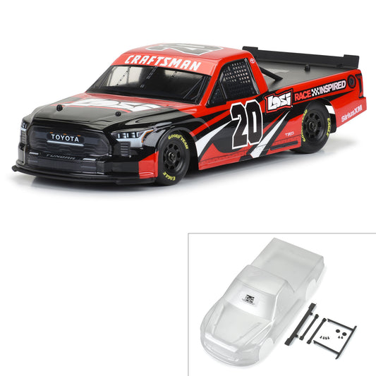 PRO365500	 Pre-Cut 2024 Toyota Tundra NASCAR Truck Series Clear Body for Losi NASCAR Racecar