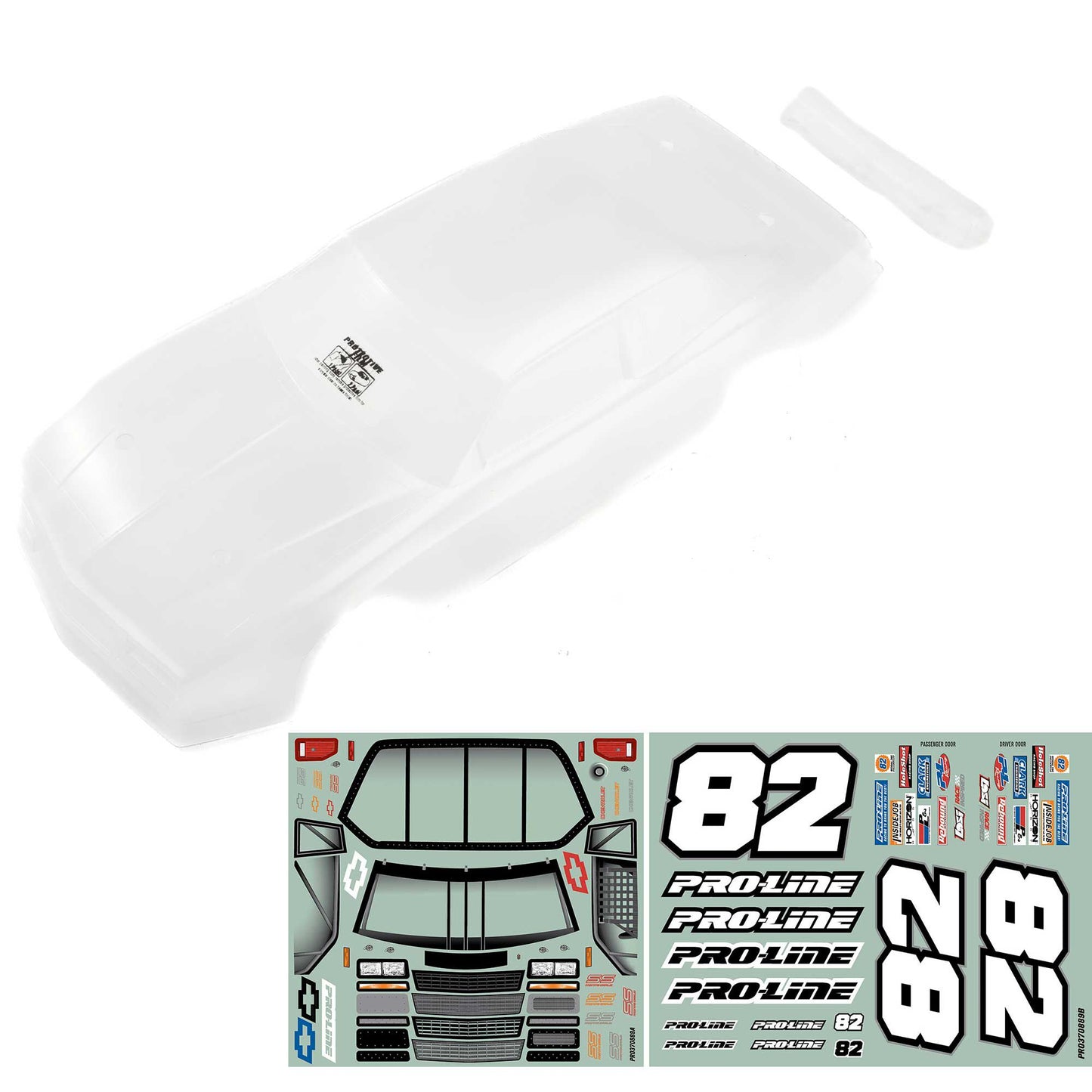 PRO370817	 Pre-Cut 1986 Chevy Monte Carlo Clear Body: Losi nascar - the rc shop at drdans