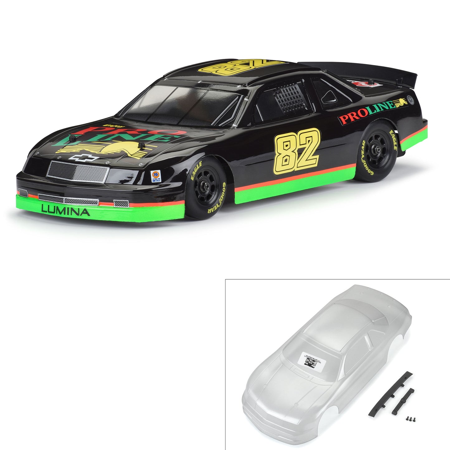 PRO370917	 Pre-Cut 1990 Chevy Lumina Clear for Losi NASCAR Race Car