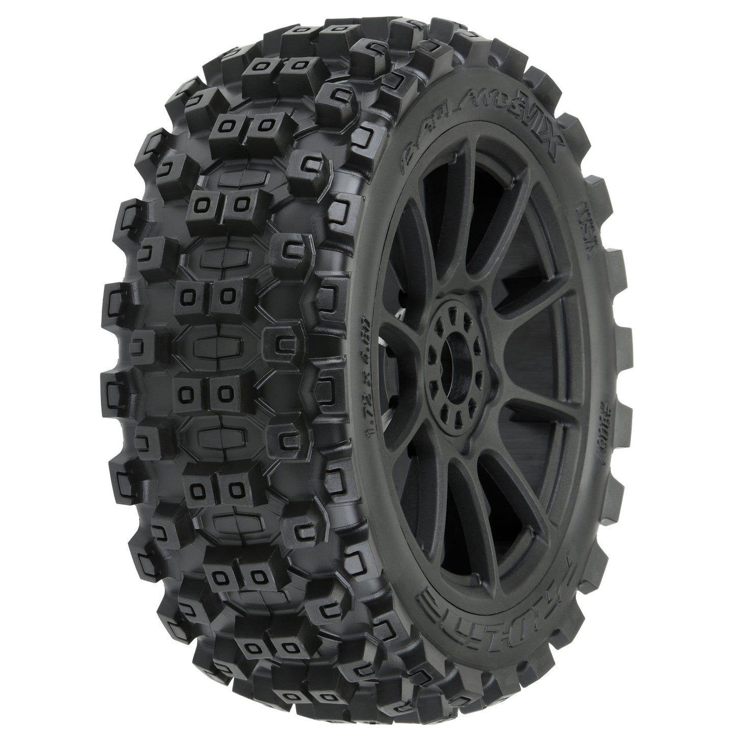 PRO906721	 Badlands MX M2 1/8 MTD Mach 10 Black Wheels F/R