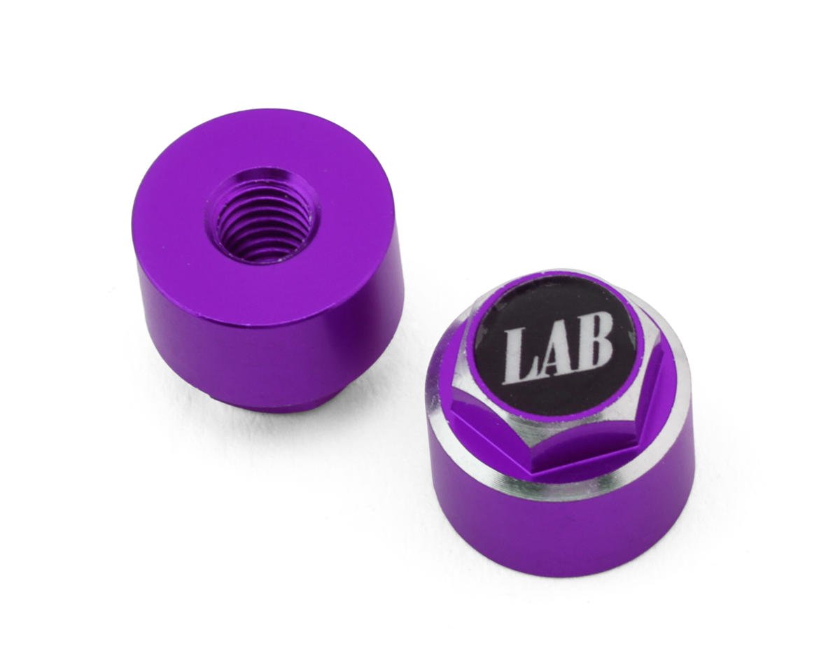 LWH-LP LAB Aluminum 4mm Capped Wheel Nuts (2)