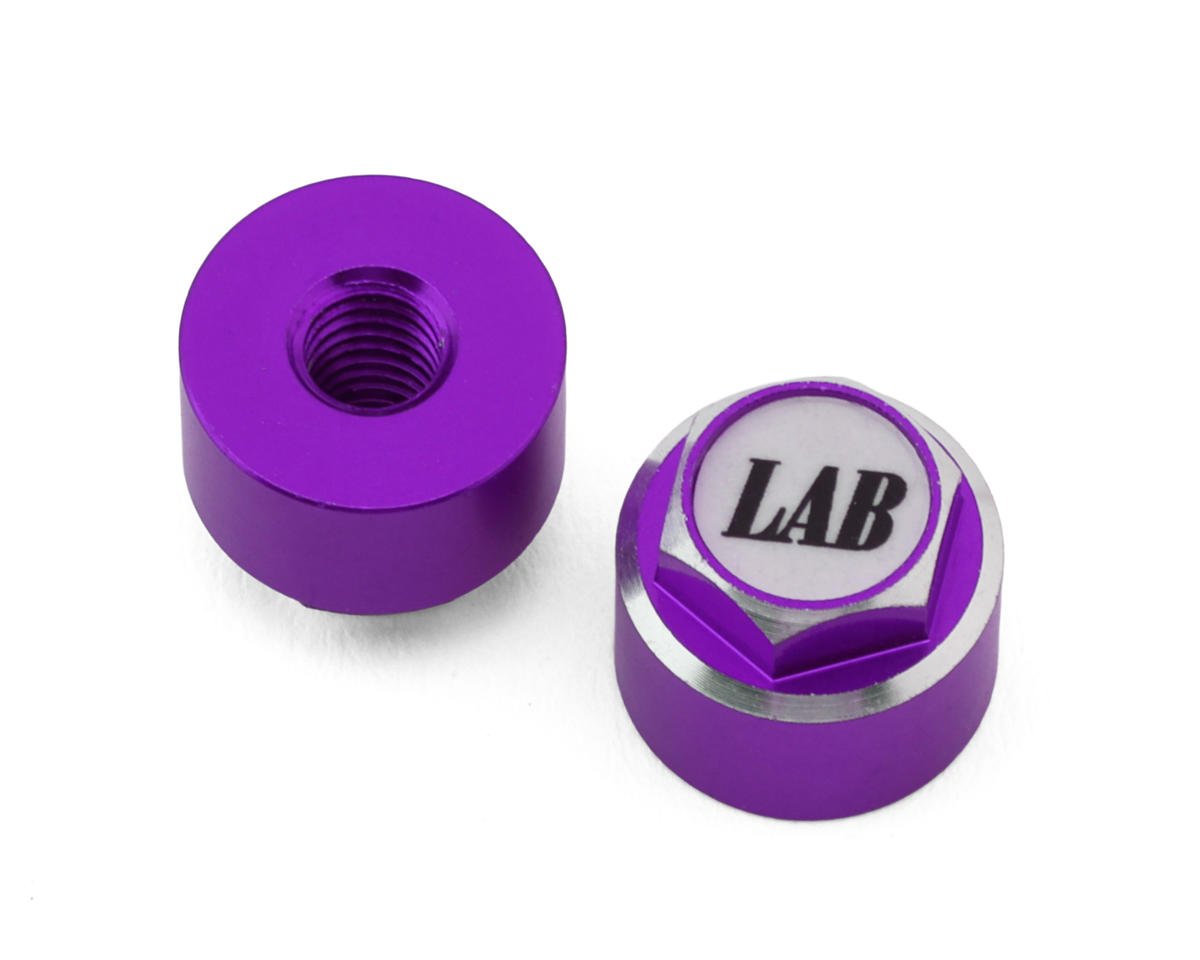 LWH-LP LAB Aluminum 4mm Capped Wheel Nuts (2)