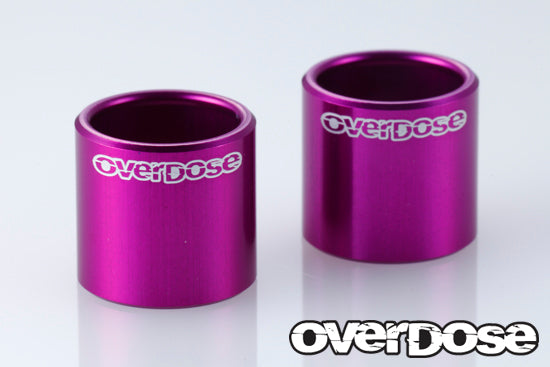 OVERDOSE Aluminum Cup Joint Sleeves for CVD Axles (2pcs) – Black, Red & Purple