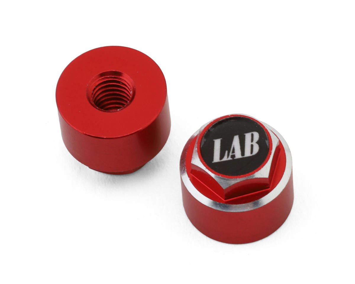 LWH-LP LAB Aluminum 4mm Capped Wheel Nuts (2)