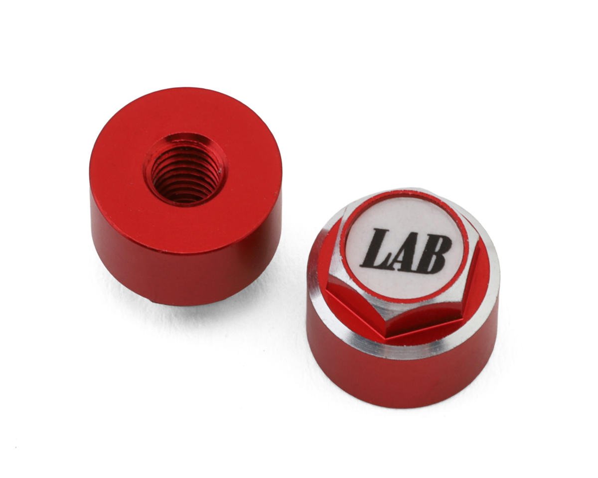 LWH-LP LAB Aluminum 4mm Capped Wheel Nuts (2)