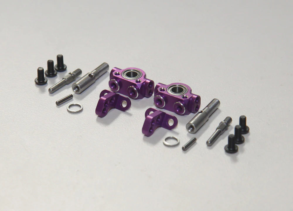 RR-1400    SHARK - Front Steering Aluminum Knuckle Set - RED PURPLE BLACK [Rhino Racing]       | The RC Shop at Dr Dans