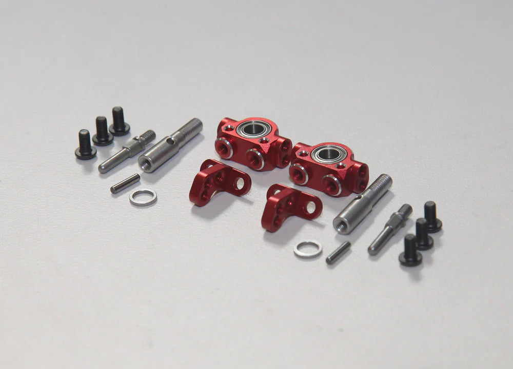 RR-1400    SHARK - Front Steering Aluminum Knuckle Set - RED PURPLE BLACK [Rhino Racing]       | The RC Shop at Dr Dans