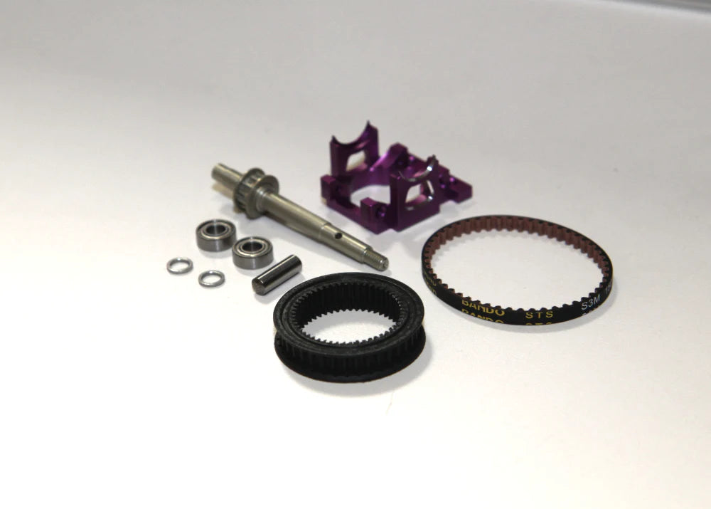 RR-825   SHARK - Belt Drive Conversion Kit for Shark Transmission - RED PURPLE BLACK [Rhino Racing]     | The RC Shop at Dr Dans