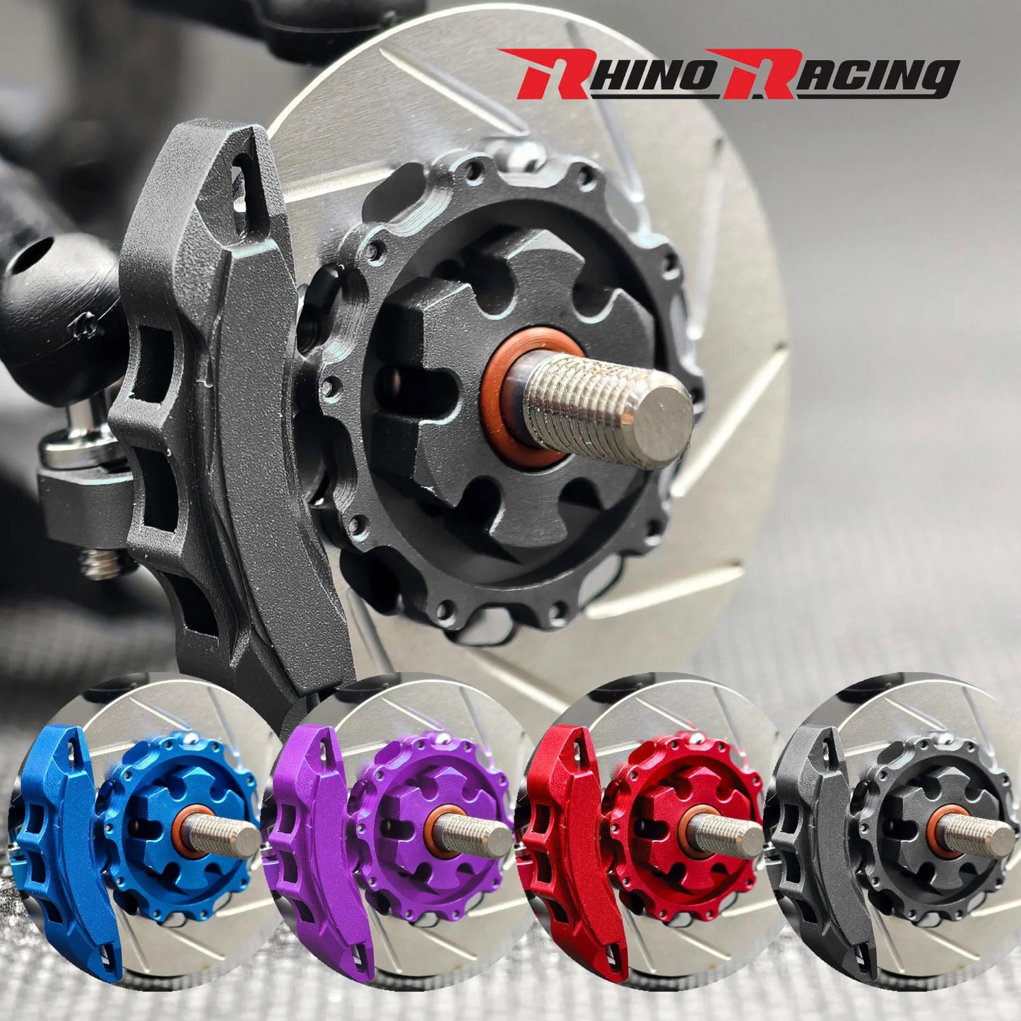 RR-1420   Aluminum Brake Caliper Kit for SR Series - BLUE RED PURPLE BLACK fits RR-1405 and RR-1505 [Rhino Racing]     | The RC Shop at Dr Dans