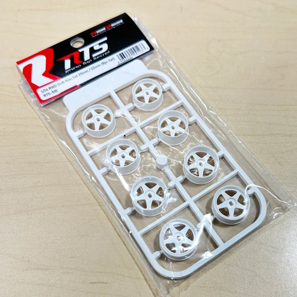 Rhino Racing 1/24 Regamaster 5-Spoke RWD Drift Wheel Set 20mm / 22mm (8pcs) – RTS-510