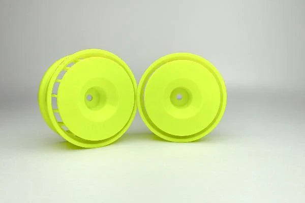Reve D GA18 Competition Drift Wheels 24mm +4mm Offset (2) – Black / White / Fluorescent Yellow
