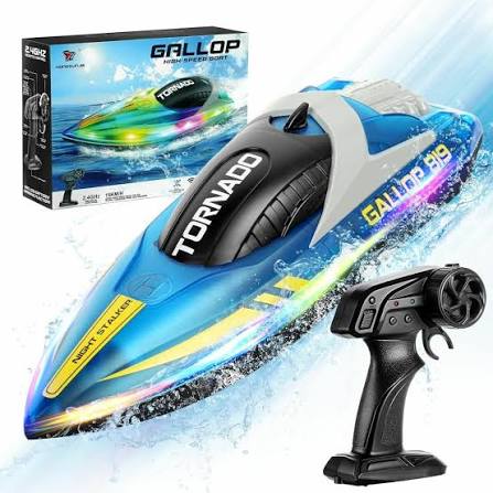 Gallop Luminous High-Speed RC Boat 2.4GHz – Blue / Orange / Green | HJ819