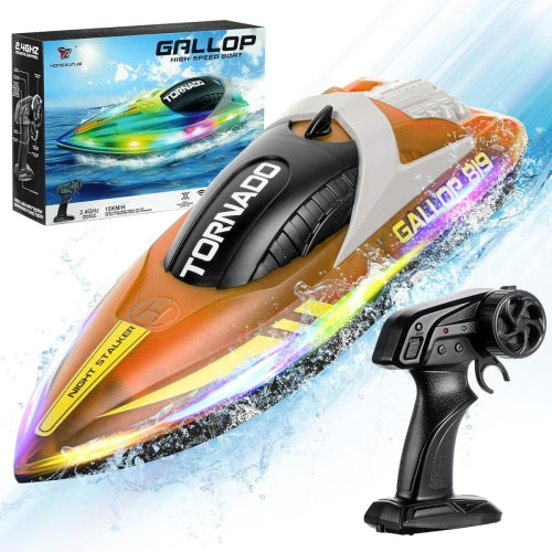 Gallop Luminous High-Speed RC Boat 2.4GHz – Blue / Orange / Green | HJ819