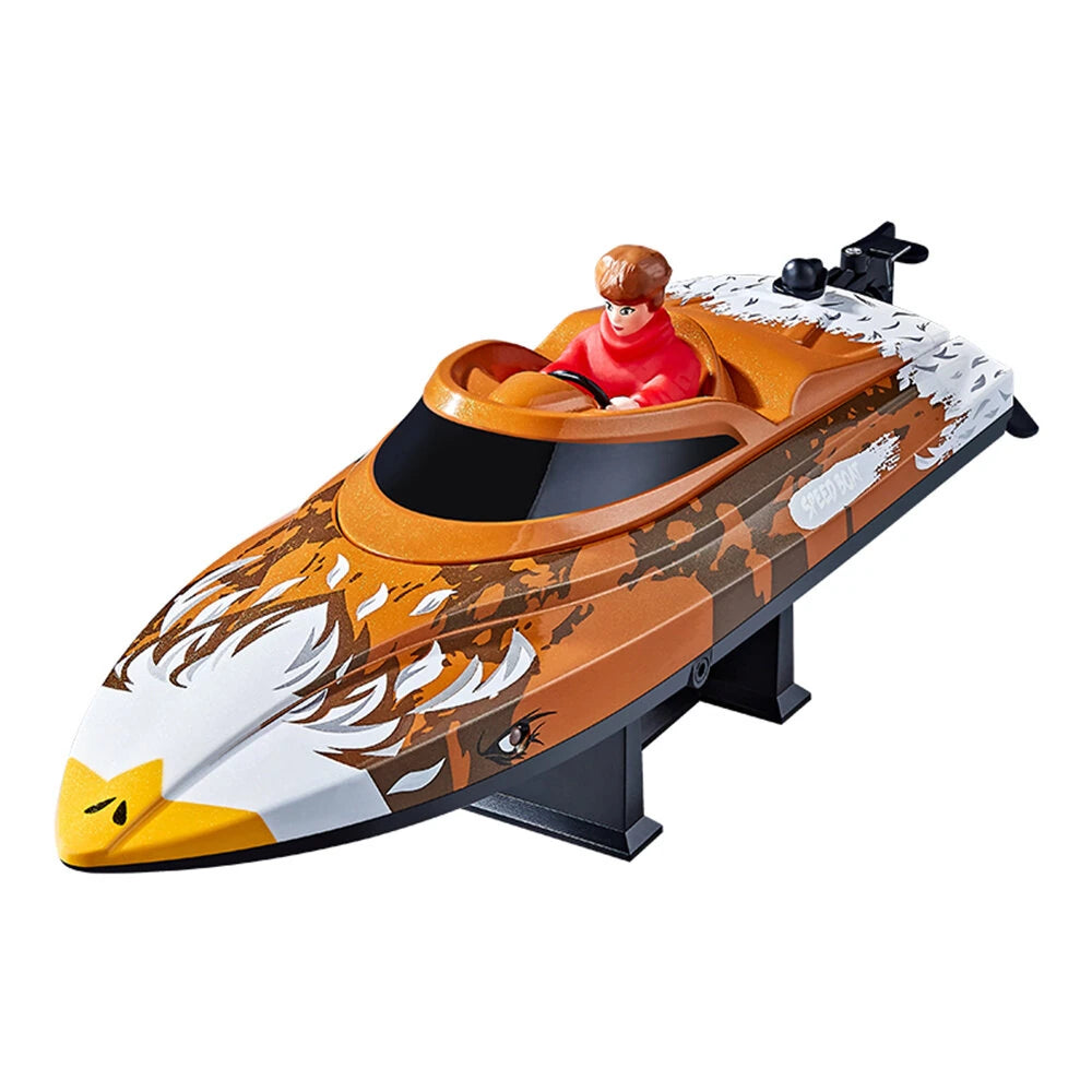 HXJRC HJ822 High-Speed Self-Righting RC Boat 25km/h – Brown / Blue