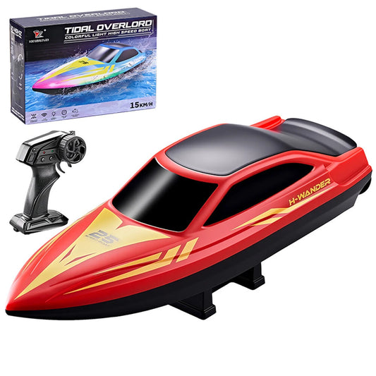 Hongxunjie HJ825B Luminous High-Speed RC Boat 2.4GHz – Red / Blue / Green