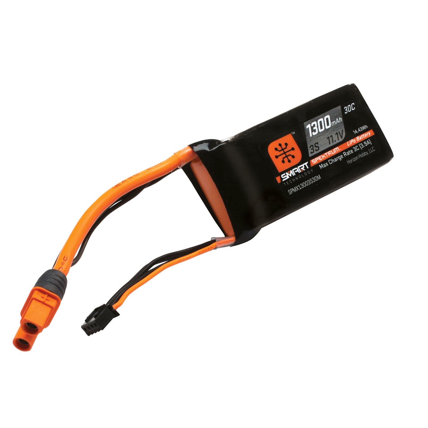 SPMX13003S30M 1300mAh 3S 11.1V Smart LiPo Battery 30C IC3