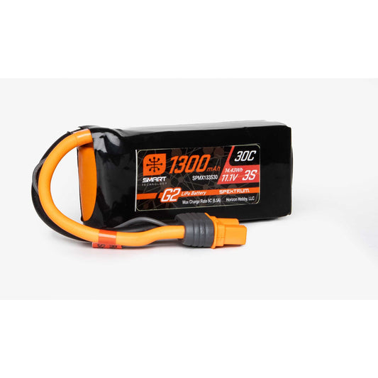SPMX133S30	 1300mAh 3S 11.1V Smart G2 LiPo 30C; IC3
