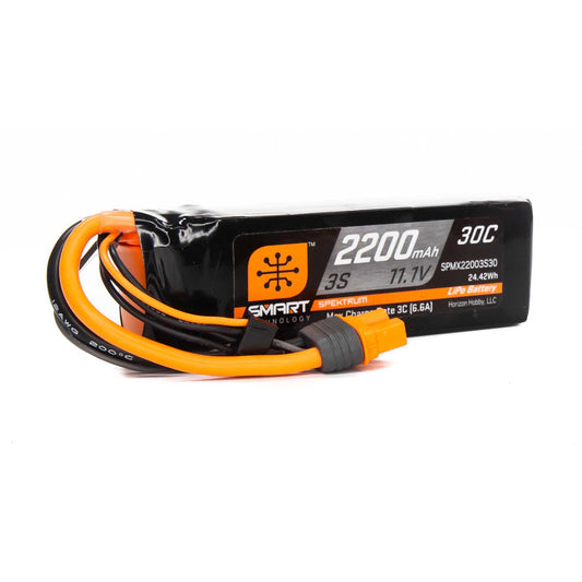 SPMX22003S30 2200mAh 3S 11.1V Smart LiPo 30C; IC3