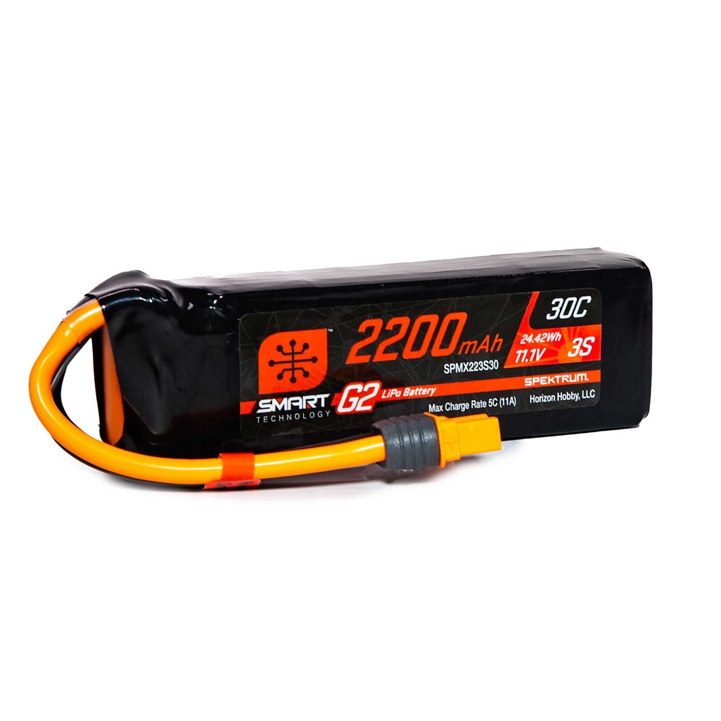 SPMX223S30 11.1V 2200mAh 3S 30C Smart G2 LiPo Battery: IC3  | The RC Shop at Dr Dans