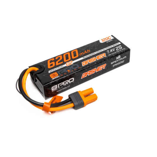SPMXB2S62    7.4V 6200mAh 2S 120C Smart G2 Pro Basher LiPo Battery: IC5 | The RC Shop at Dr Dans