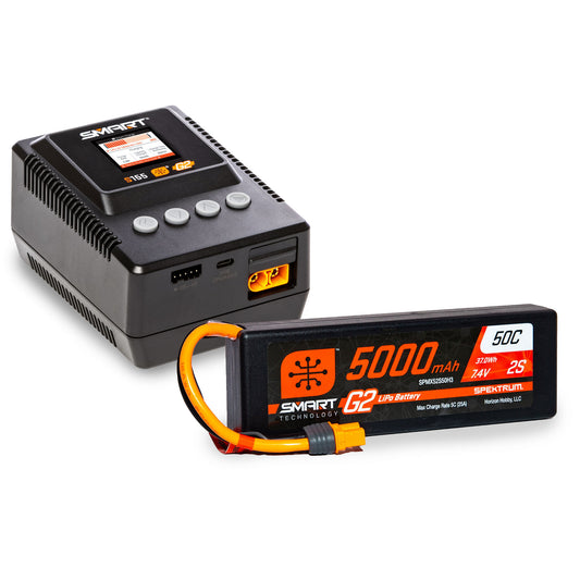 SPMXBCB1 Smart 2S G2 LiPo Battery &amp; S155 Charger Bundle | THE RC SHOP AT DRDANS