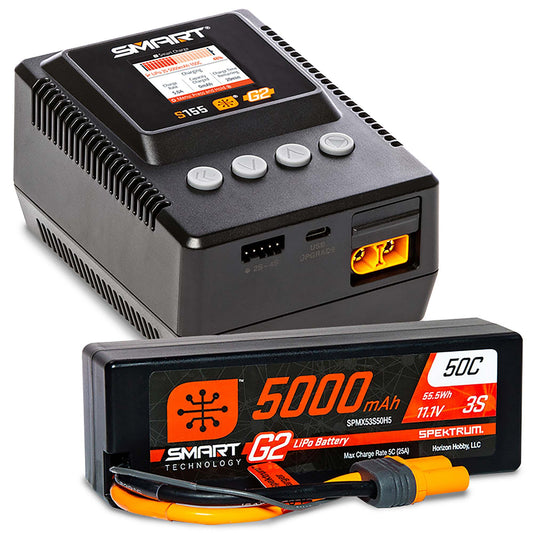 SPMXPSS300	 Smart Powerstage: 5000mAh 3S G2 LiPo & S155 Charger  | The RC Shop at Dr Dans