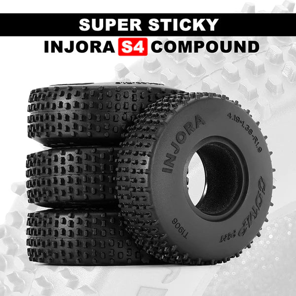 AX-T1906     INJORA 1.9" (106*35mm 4.19" OD) Comp Pin S4 Tires (T1906) (4)       | The RC Shop at Dr Dans