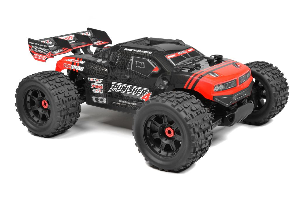 COR00292-RCorally Punisher 4S Monster Truck RTR Version, Red