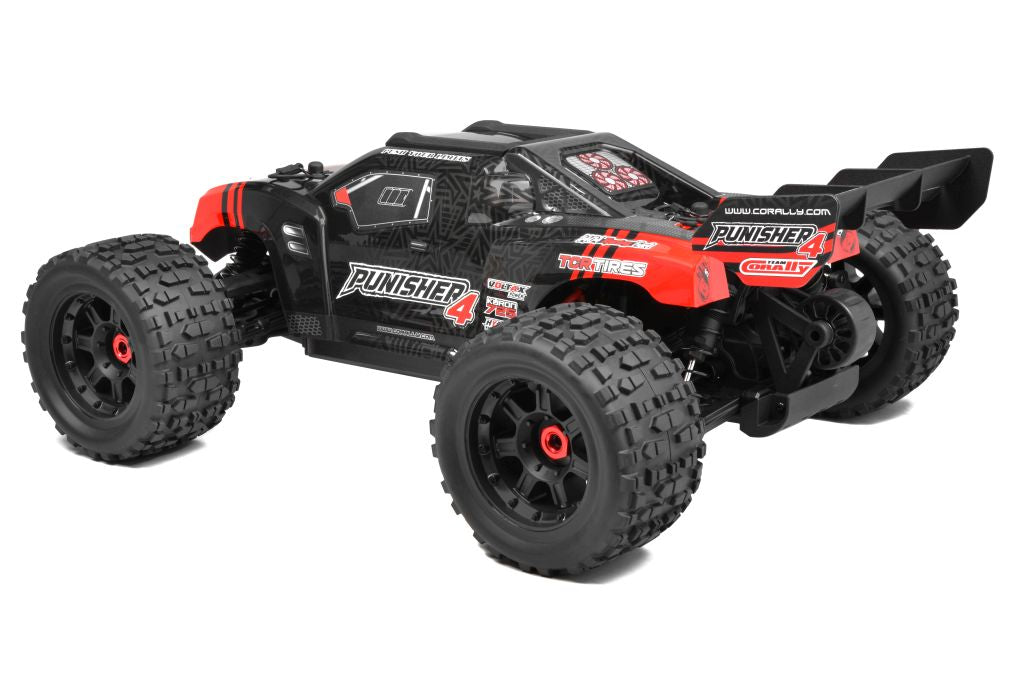 COR00292-RCorally Punisher 4S Monster Truck RTR Version, Red