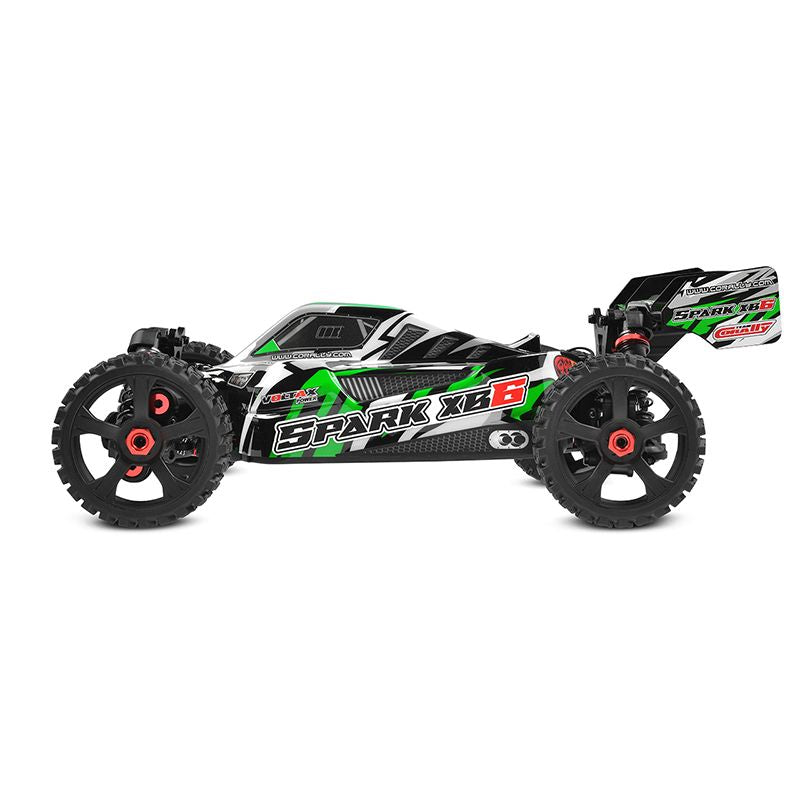 COR00485-G	Corally Spark XB6 1/8 6S Basher Buggy, ROLLER, Green