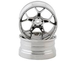 DSC-DF-5Y2-8B-CR DS Racing Feathery 5Y Drift Wheels (Chrome) (2) (8mm Offset) w/12mm Hex