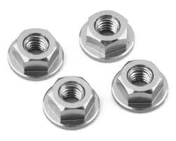 DSC-DEN-M4S DS Racing 4x5.5mm Stainless Steel Wheel Nuts (Silver) (4)