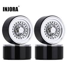 INJORA 1.0" CNC Aluminum Beadlock Wheel Rims For 1/24 RC Crawlers (4) (W1001)