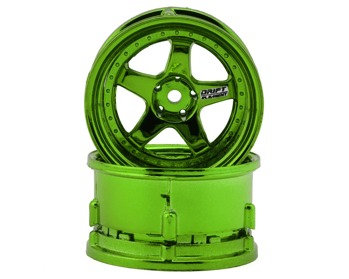 DSC-DE-(031-033)   DS Racing Drift Element 5 Spoke Drift Wheels  (2) (Adjustable Offset) w/12mm Hex   |THE RC SHOP