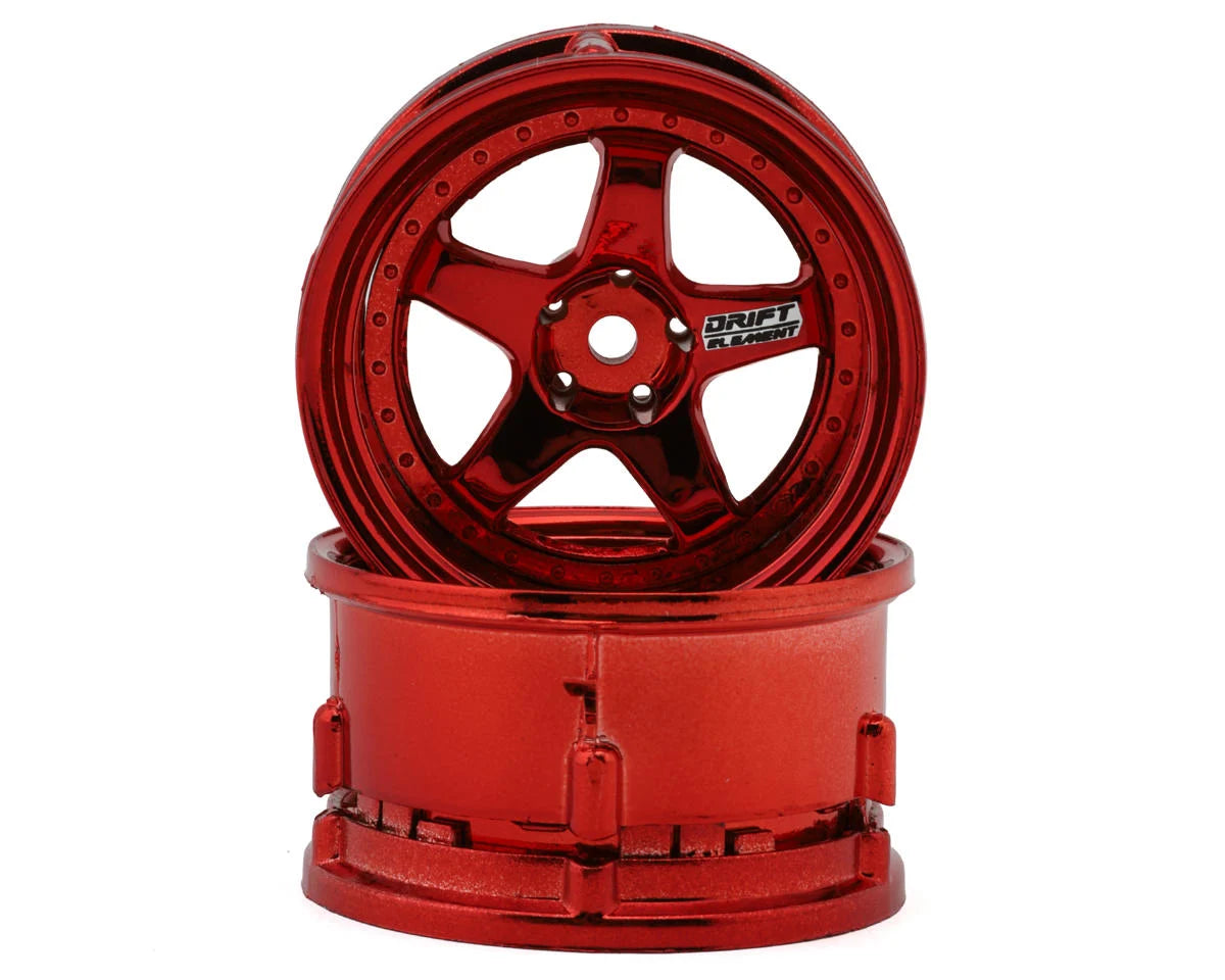 DSC-DE-(031-033)   DS Racing Drift Element 5 Spoke Drift Wheels  (2) (Adjustable Offset) w/12mm Hex   |THE RC SHOP