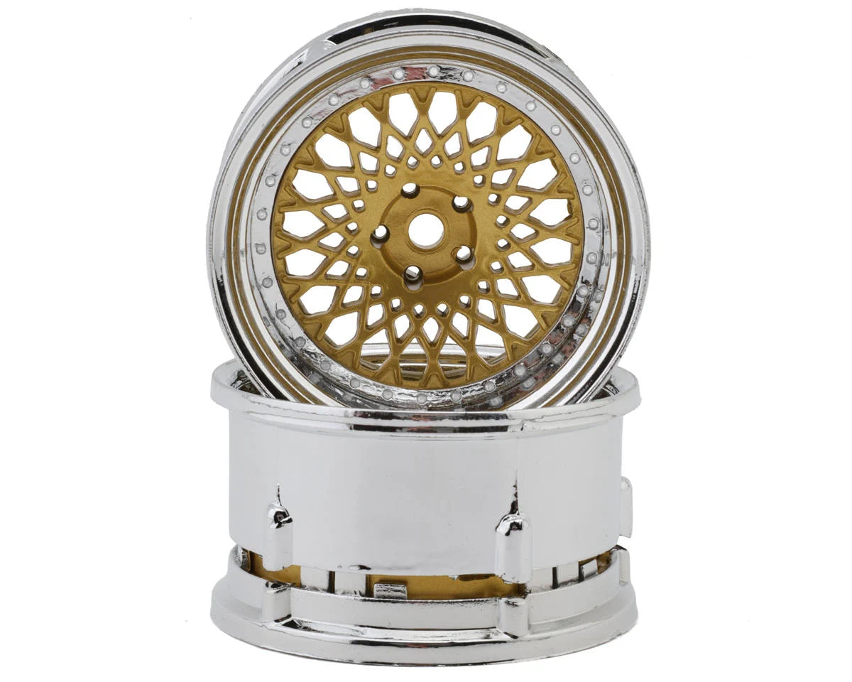 DSC-DE-(308-333)    DS Racing Element Mesh Drift Wheels  (Adjustable Offset) (2) w/12mm Hex
