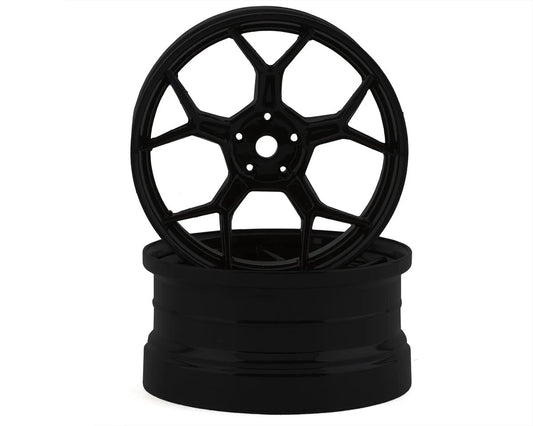 dsc-df-004 DS Racing Feathery Split Spoke Drift Rim (Matte Black) (2) (6mm Offset) w/12mm Hex