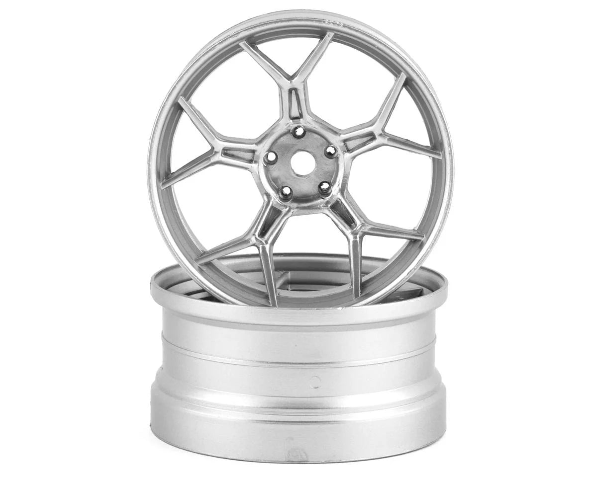 DSC-DF-005 DS Racing Feathery Split Spoke Drift Wheels (Chrome) (2) (6mm Offset) w/12mm Hex