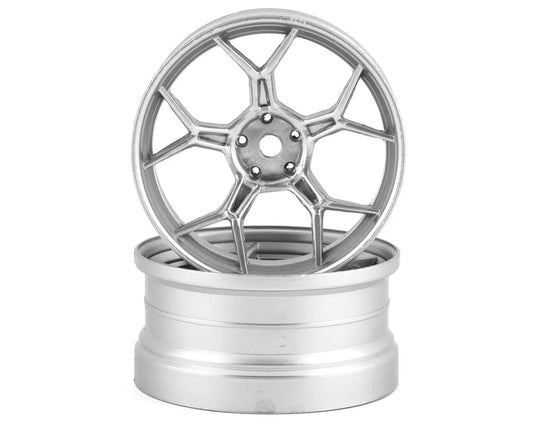 DSC-DF-005 DS Racing Feathery Split Spoke Drift Wheels (Chrome) (2) (6mm Offset) w/12mm Hex