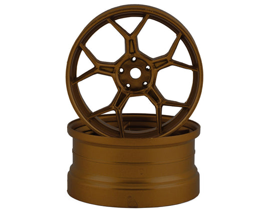 DSC-DF-008 DS Racing Feathery Split Spoke Drift Wheels (Bronze) (2) (6mm Offset) w/12mm Hex