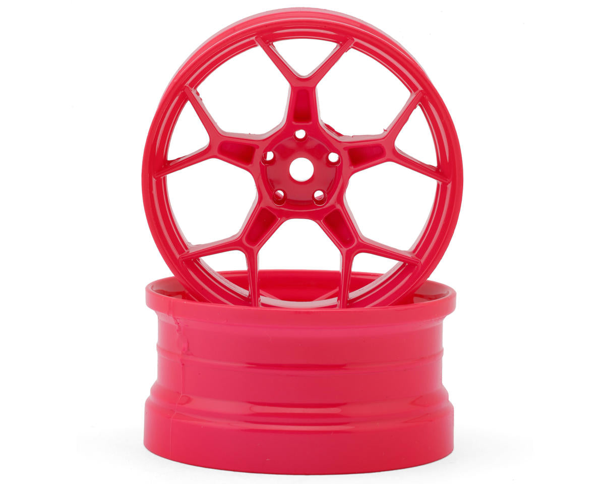DSC-DF-5Y2-6FP-HG or DSC-DF-5Y2-8FP-HG    DS Racing Feathery Split Spoke Drift Wheels (Flu Pink) (2) w/12mm Hex    | The RC Shop at Dr Dans