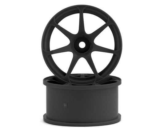 DW-1227BK  Mikuni AVS Model T7 7-Spoke Drift Wheels (Black) (2) (7mm Offset) w/12mm Hex  |THE RC SHOP
