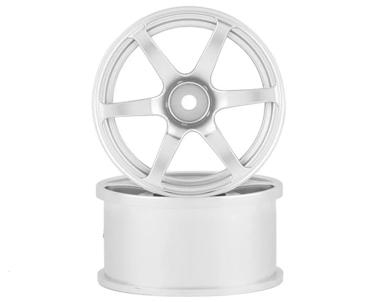 DW-1325MS Mikuni AVS Model T6 6-Spoke Drift Wheel (Matte Silver) (2) (5mm Offset) w/12mm Hex