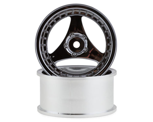 DW-927CS   Mikuni Yokohama Advan Oni Kai Drift Wheels (Chrome Silver) (2) (7mm Offset) w/12mm Hex
