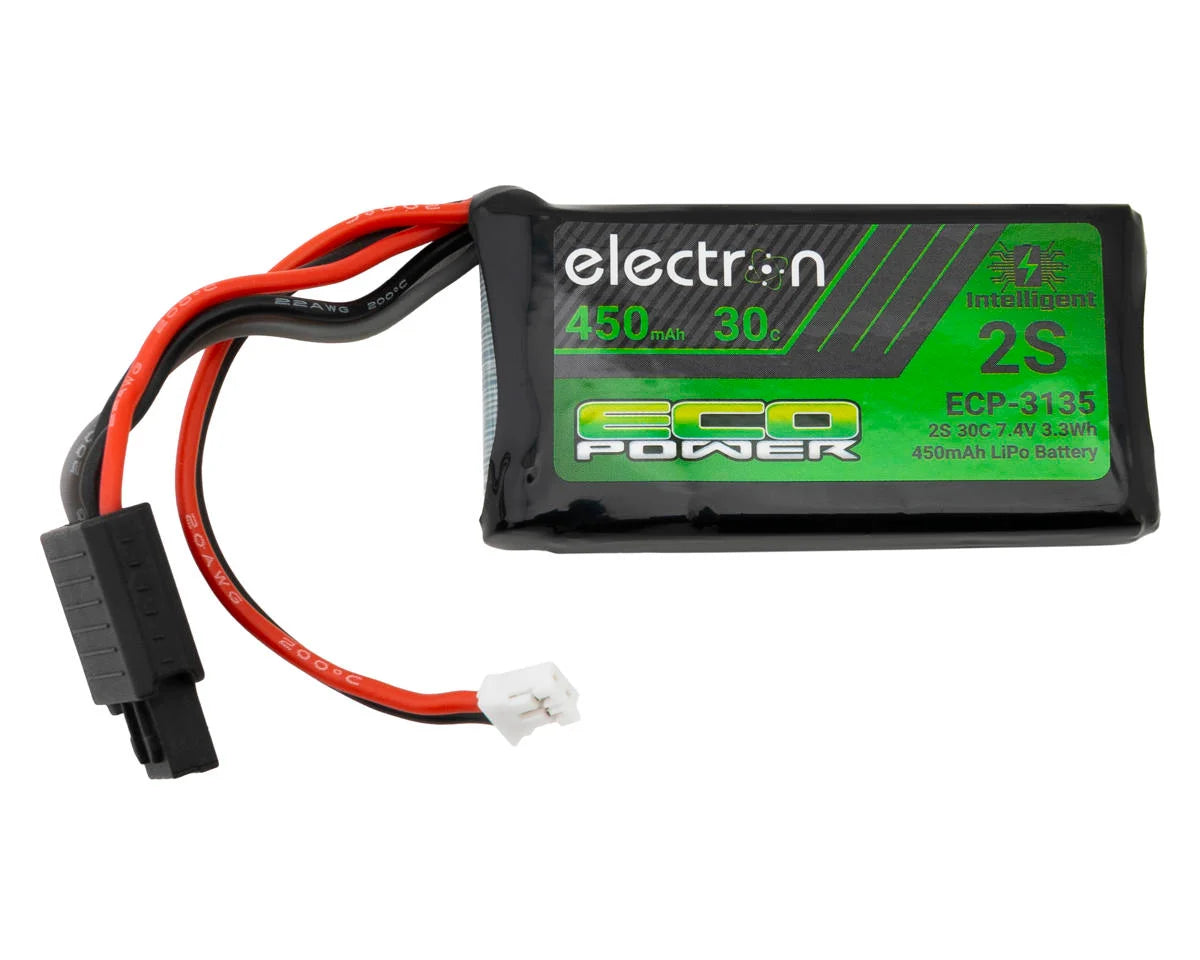 EcoPower "Electron" 2S 30C Intelligent LiPo Battery w/PH2.0 Connector (7.4V/450mAh) SCX24 / Other Mini Crawlers - THE RC SHOP AT DRDANS