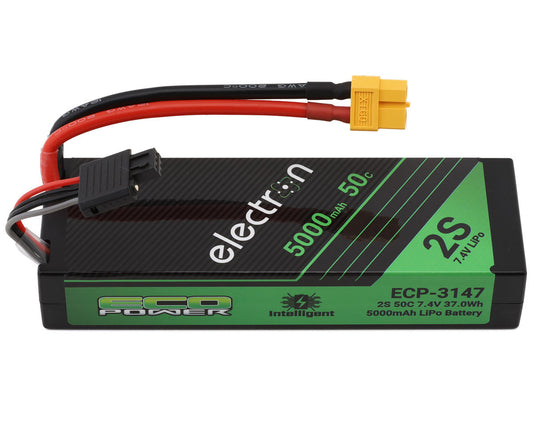 ECP-3147     EcoPower "Electron" 2S 50C Intelligent LiPo Battery w/XT60 Connector (7.4V/5000mAh)    | The RC Shop at Dr Dans